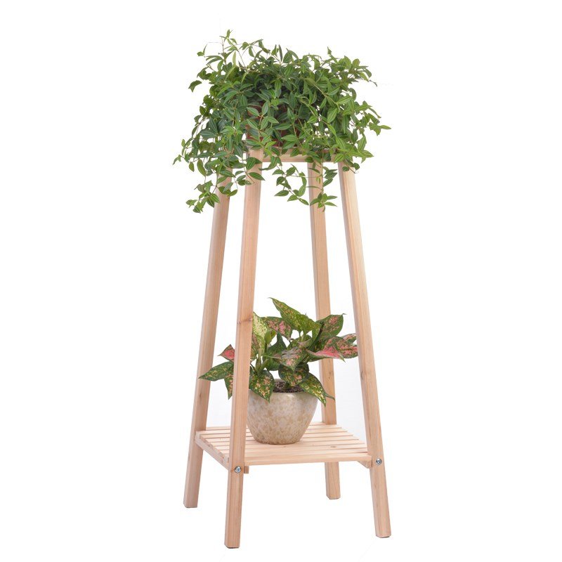 两层小型花架子拐角卧室墙角客厅花盆架多层N阳台R木质吊兰实木室
