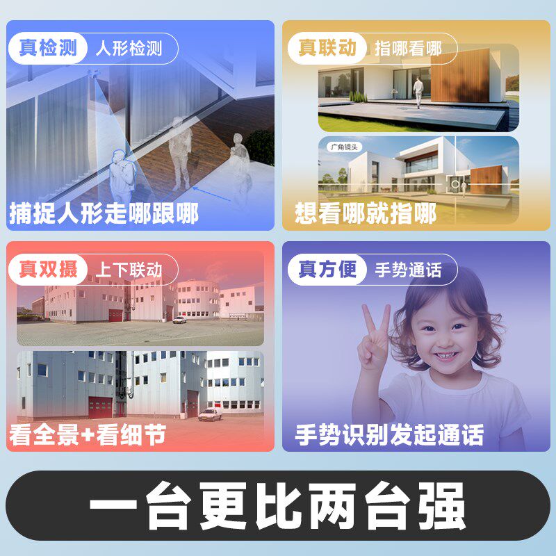 萤石C7双摄H7c无线旋转H6云台家用远程手机C6c监控摄像头摄影机球