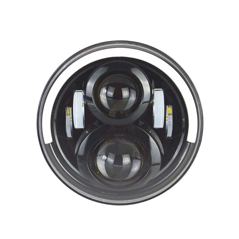 适用贝纳利502C/302S黄龙600300幼狮500大灯改装7寸LED摩托车圆灯