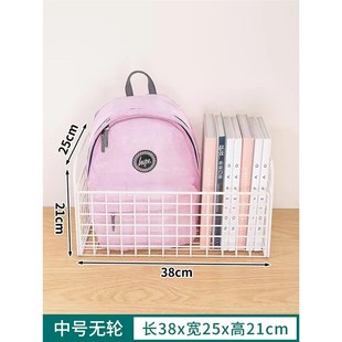 可移动桌边书包置物架柜筐家用放存放神器带轮小推车书架收纳滑轮