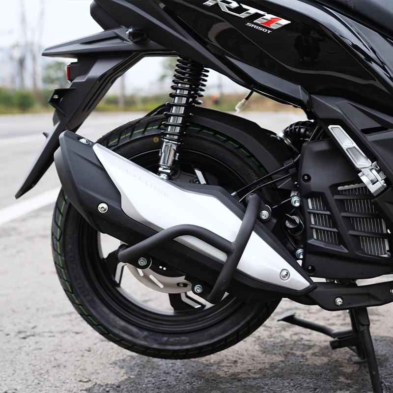 赛明适用于宗申赛科龙Rt1Rt150改进型摩托车保险杠排气护罩配件