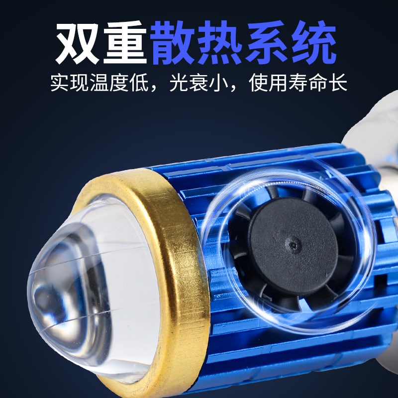 轻骑大韩GV300晓星GV300S摩托车LED大灯改装透镜远近光一体车灯泡
