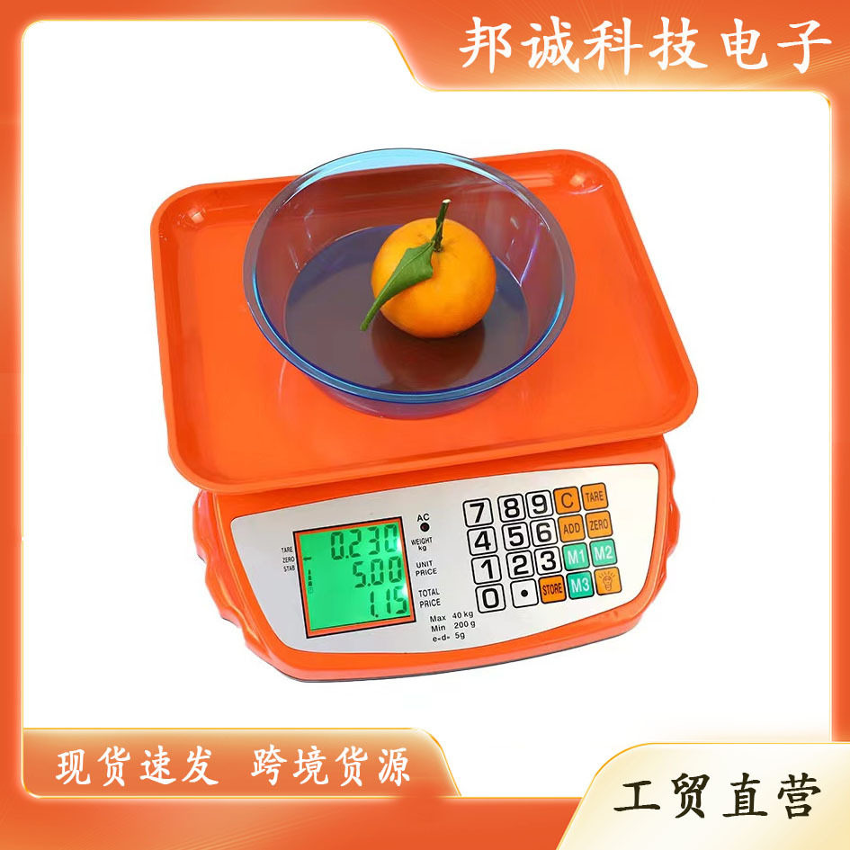 小型便携干电两用计价电子秤40kg