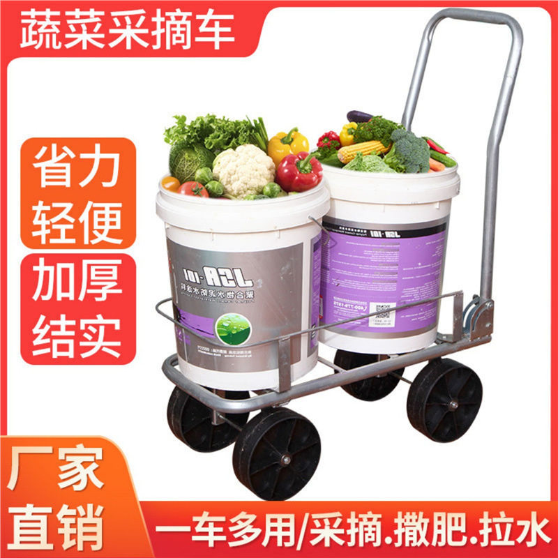 大棚采摘车运输黄瓜西红柿各种蔬菜瓜果移动运输车便携式工具车推