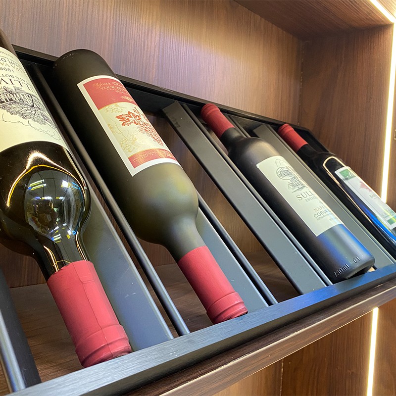 高级感发光红酒瓶架子q酒柜葡萄酒斜放倒放层板架定制金属红酒拖