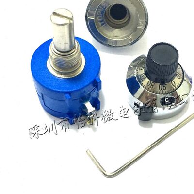 精密多圈电位器3590S-2-103L 101L 102L 202L 203L带金属刻度旋钮