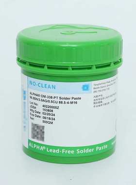阿尔法锡膏OM338无铅免洗环保SMT贴片用锡膏