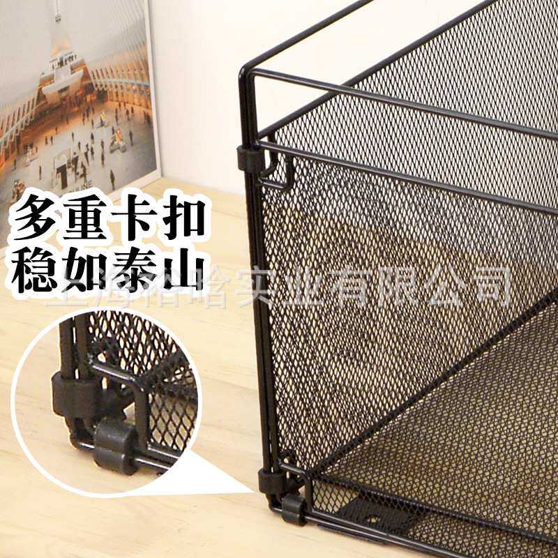 A4挂夹框FC文件筐挂劳夹收纳篮金属铁艺文件架铁网收纳筐文件框