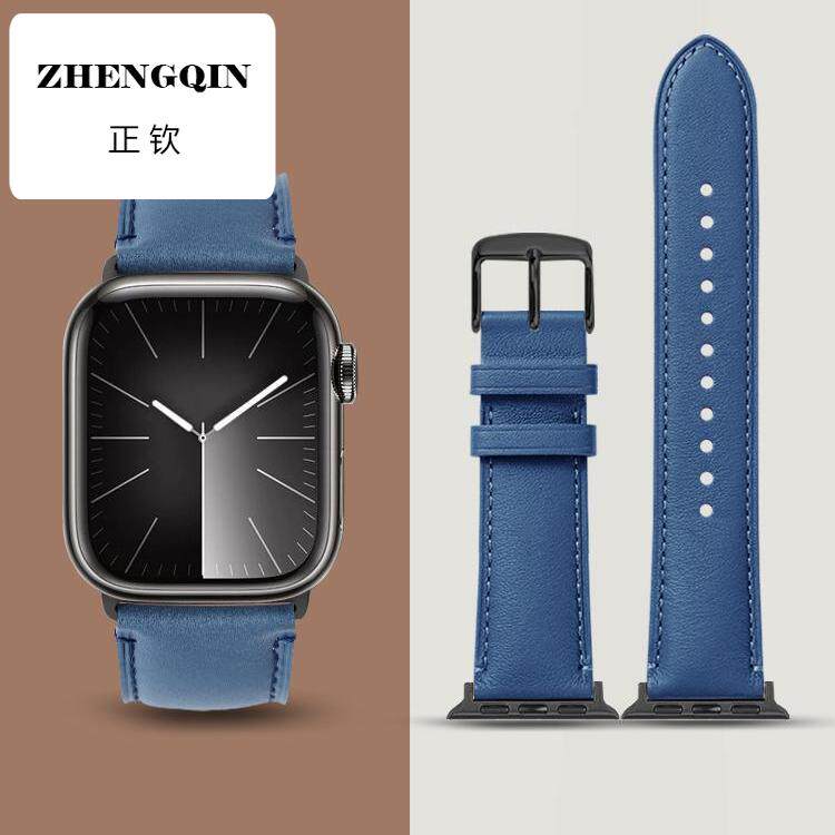 适用iwatch9表带applewatch8苹果手表带S9/S8皮S7皮质S6夏天SE高