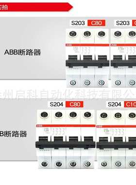ABB微型断路器S202-C8货号10113638空开S202系列C脱扣6KA分段
