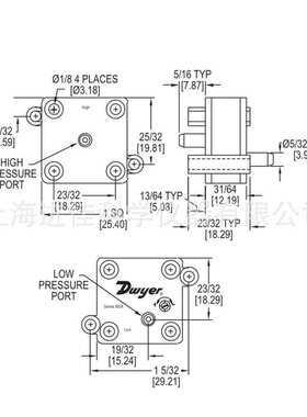 Dwyer德威尔差压开关MDA-111微压差开关半导体用小体积差压开关