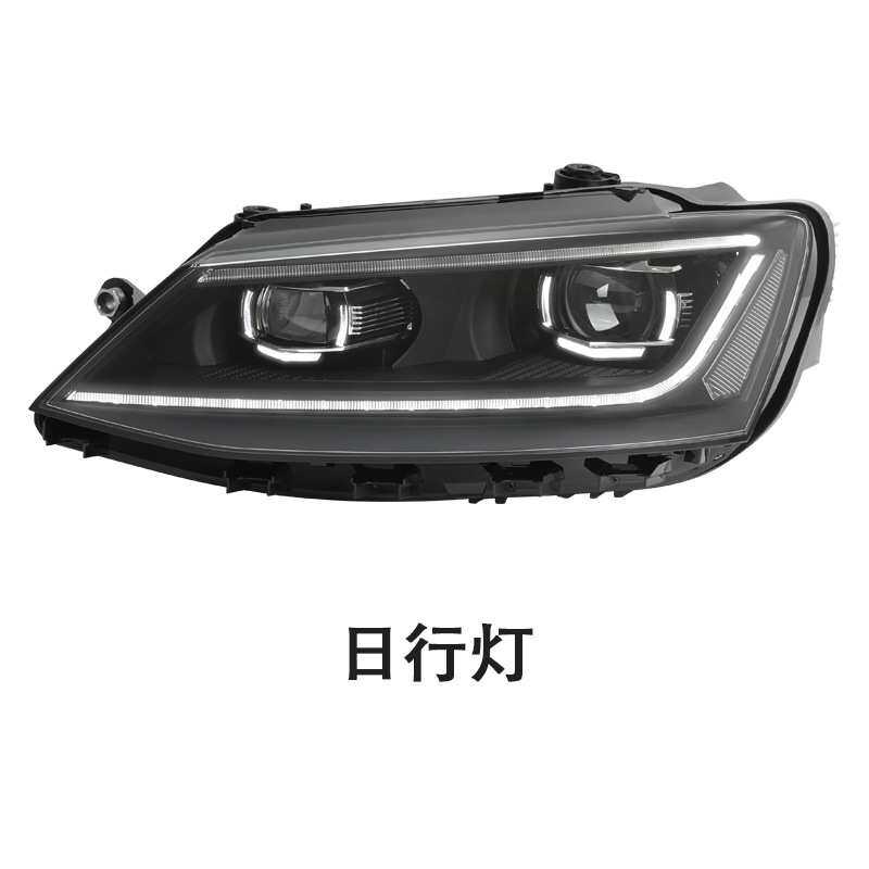 专用于大众速腾大灯总成12-18款改装LED大灯动态日行灯流水转