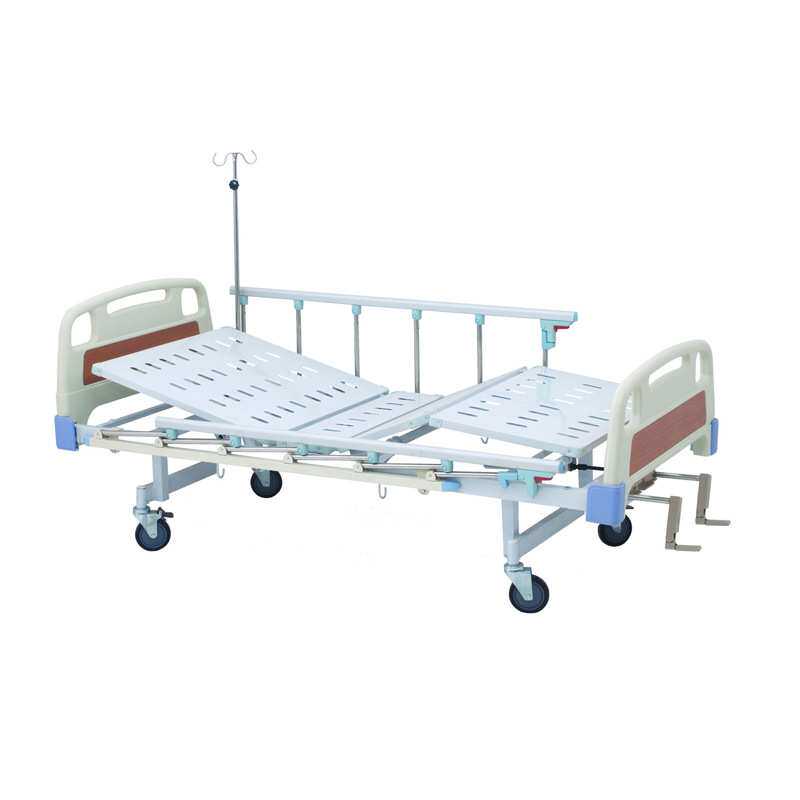 ABS手动双摇床 住院护理病床 病房三折病床 手动监护床双摇三折床