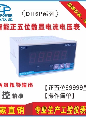 厂家  LIONPOWER DH5P带报警智能五位数字数显交流直流电压表