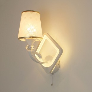 过现代简约房间发廊楼梯卧室背景墙床头灯客厅壁灯北欧儿童创意道