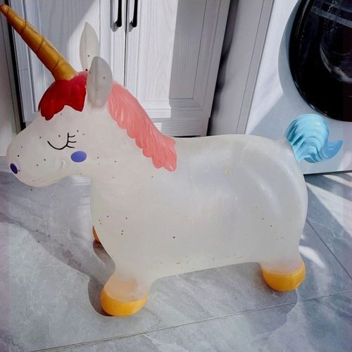 大莅独角兽跳跳马充气玩具儿童1一3岁宝宝幼儿园摇摇马木马玩