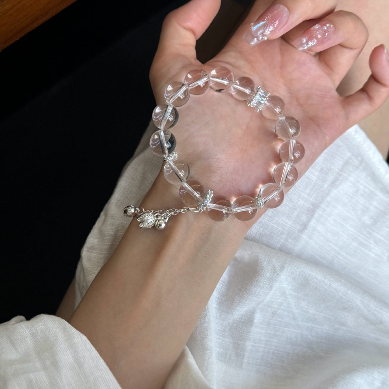 2025 新款轻奢小众高级感手串 闪钻吊坠净