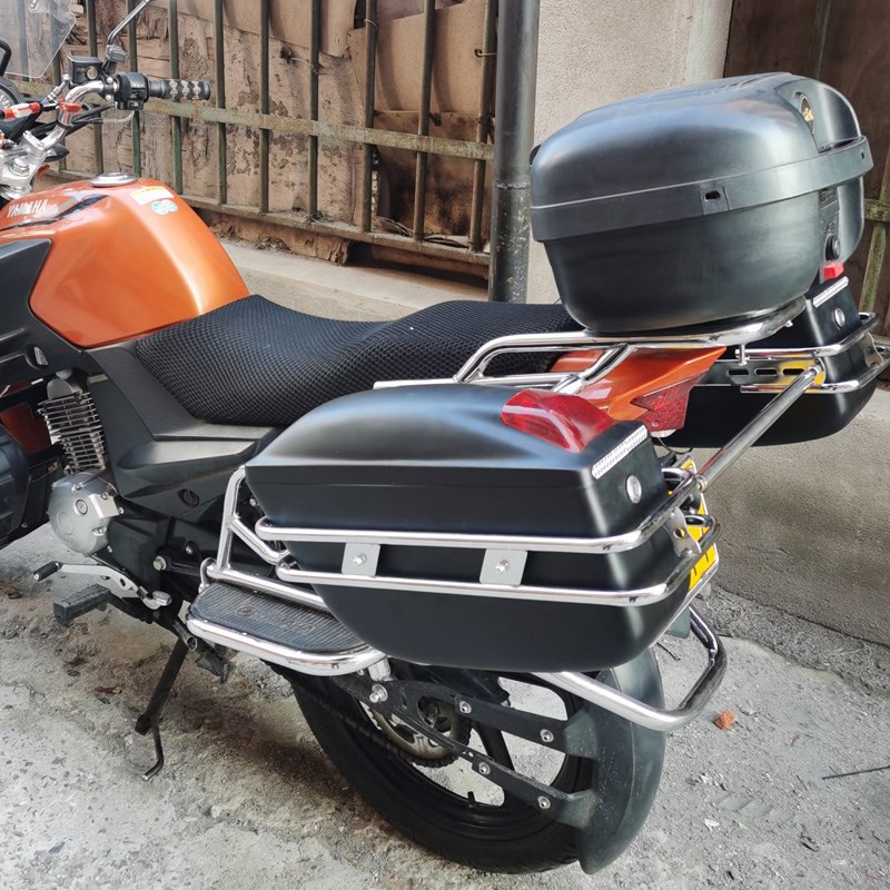 摩托车侧边箱挂箱电动踏板车弯梁车通用带灯后备箱改装尾箱带锁