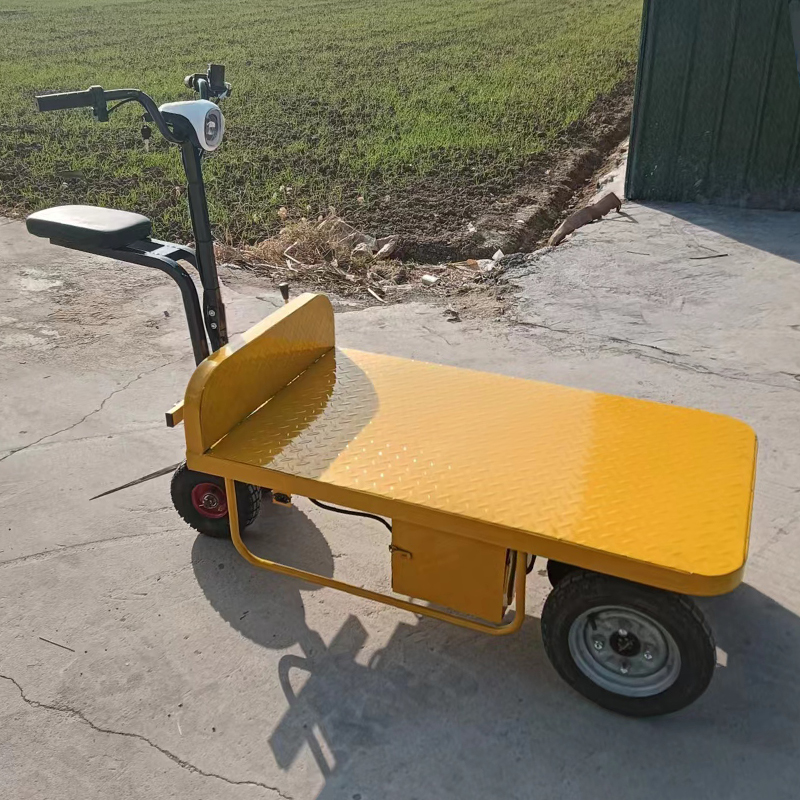 电动平板车手推车工地大棚蔬菜拉货三轮车摆摊运输车仓库搬运车