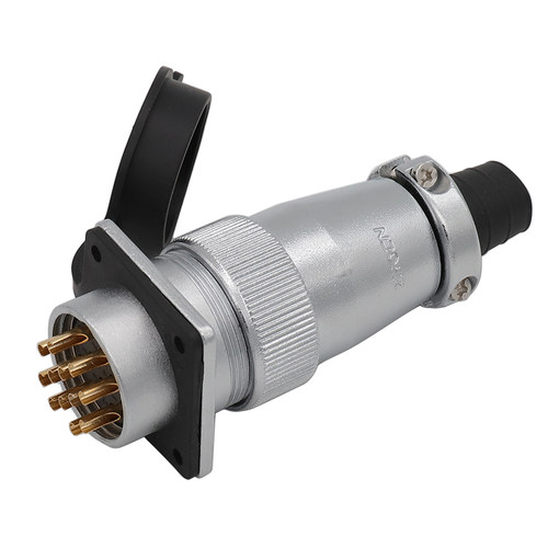 航空插头插座WS32 -4-6-8-10-11-12P13针19芯TQ/KZ方型法兰反装