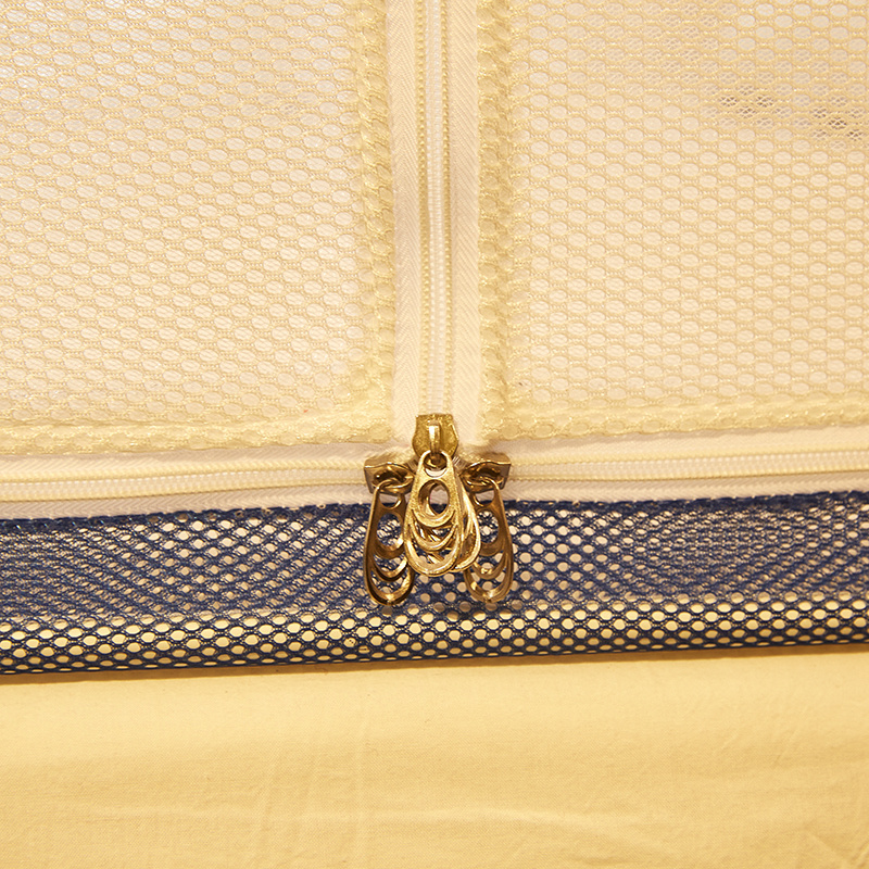 蚊帐T型三开门拉链蒙古包1.8m床家用儿童防摔回底1.5米全底带支架