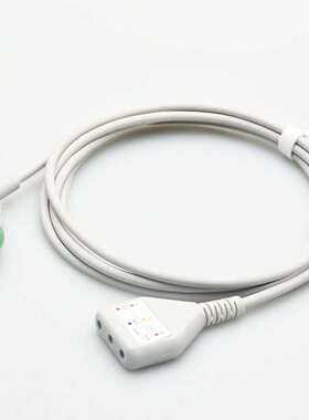 兼容PM6000,T8 T5 IPM 12针D式三导联心电主电缆