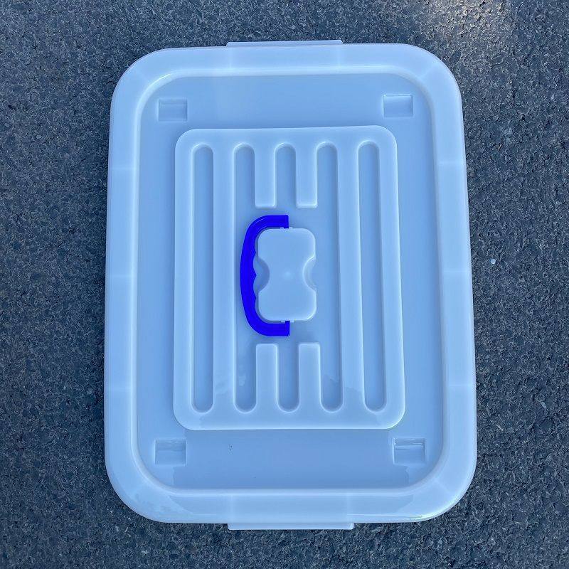 加厚塑料盖子大号收纳箱配件单独盖蓝色白色长方形食品带盖储物箱