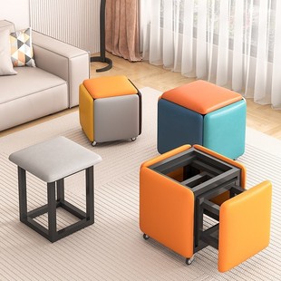 多功能魔方凳组合折叠凳家用凳可叠放沙发凳茶几板凳可收纳小凳子