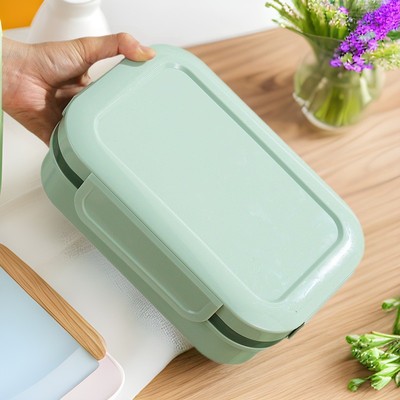 双层多格上班族可进微波炉加热午餐盒密封带盖便当盒便携韩式饭盒