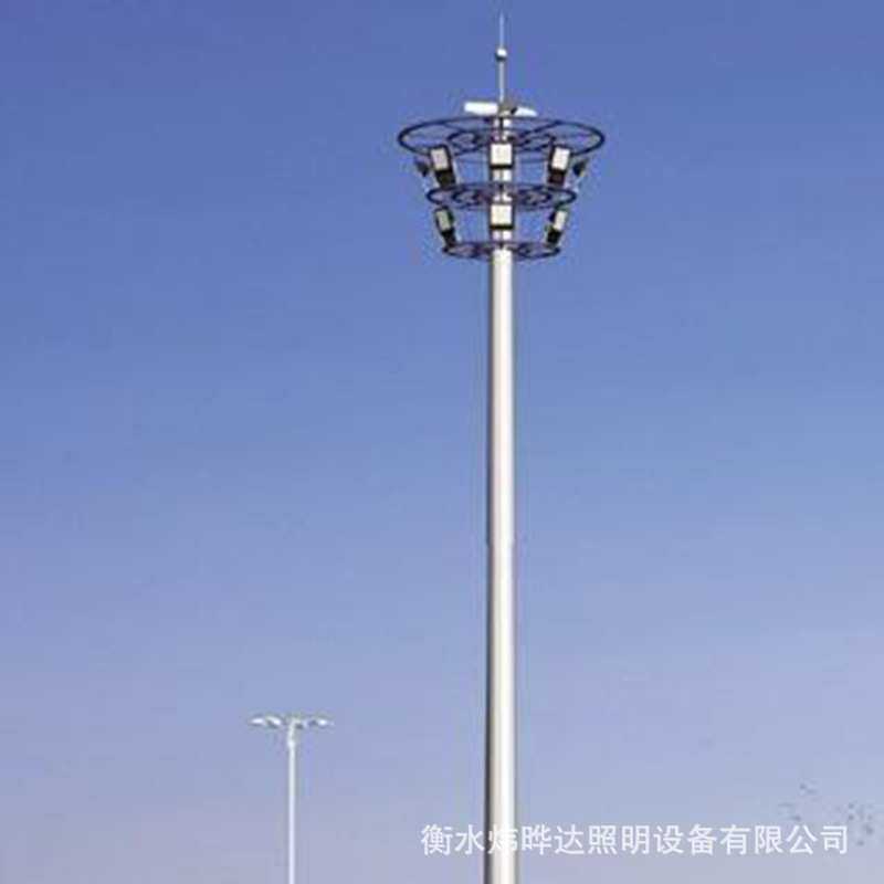河北卷杆厂供应码头升降式园林高杆灯 圆盘式LED高杆灯投放灯