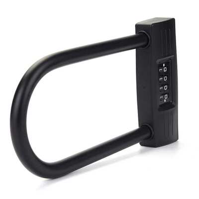 YF12601玻璃门锁密码U型锁 大门挂锁防剪防盗商铺密码U形锁双插锁