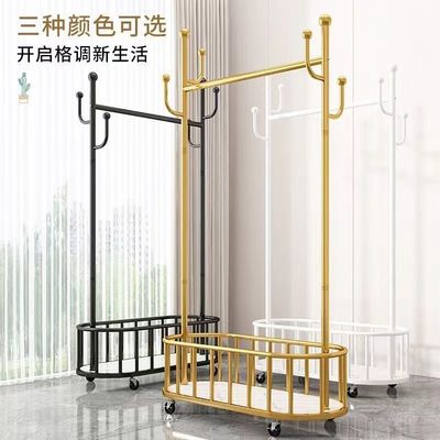 衣架落地卧室挂衣架可移动带轮家用客厅网红轻奢晾衣架简约衣帽架