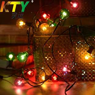 G40E12彩色钨丝灯串花园装 饰串灯新年彩灯节日氛围灯串KTY宽远