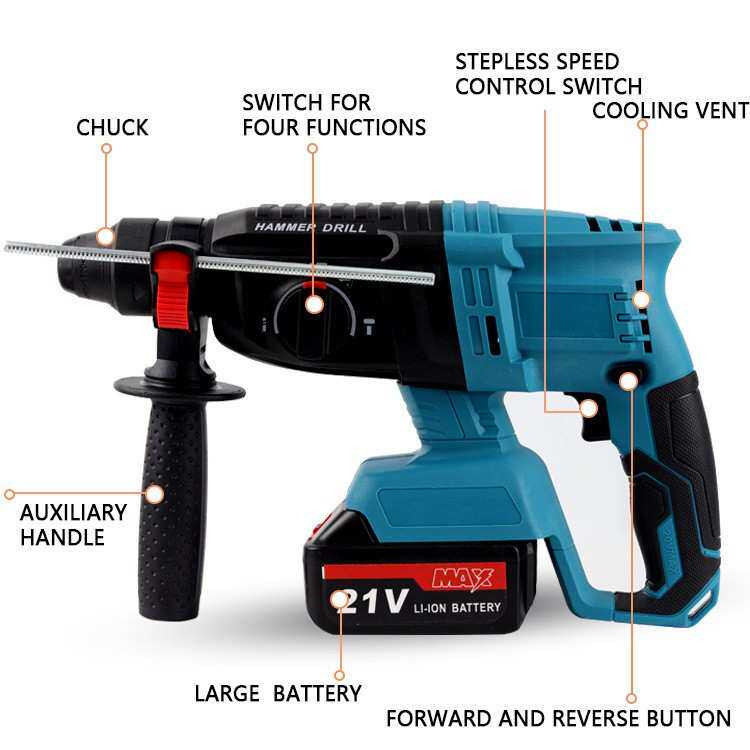 21V锂电池电钻 大功率两用无刷电锤工业级冲击混泥土冲击钻 代