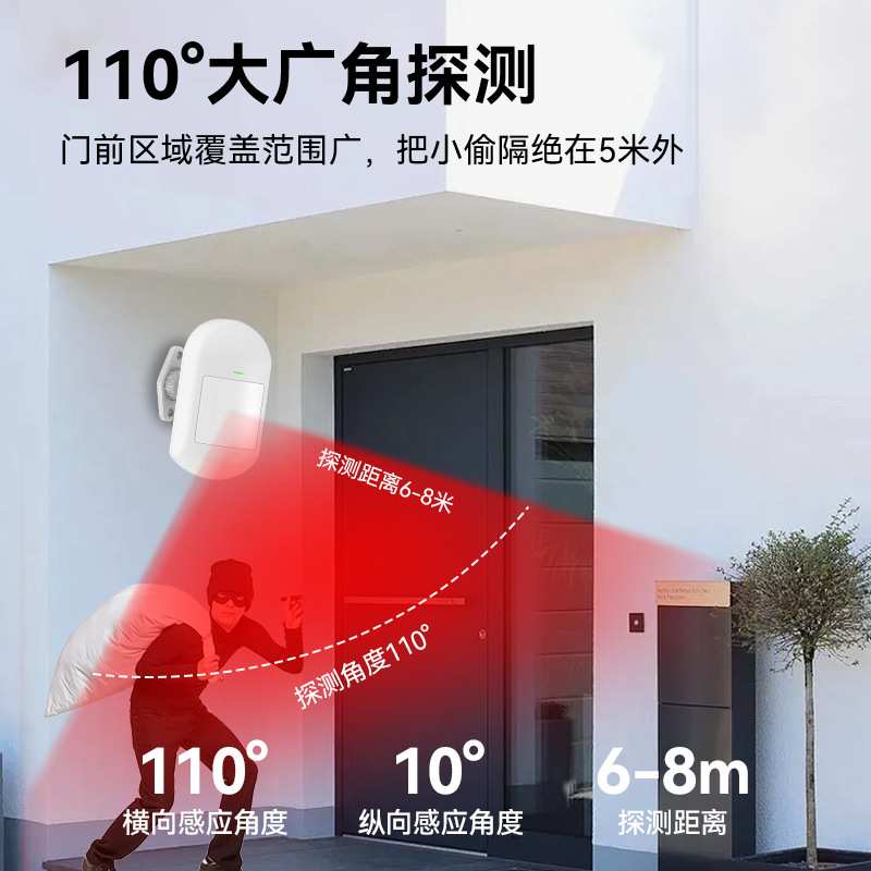 AE66无线主机探测报警器人体感应无线安防报警系统家用店铺卧室