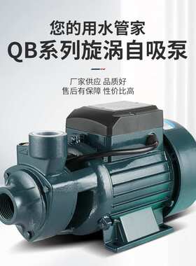 QB60漩涡式泵清水泵自来水管道离心加压泵110/220V太阳能增压水泵