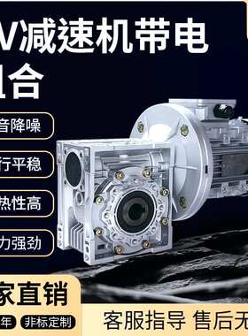 卧式减速机电机MB07-Y0.55-0.75-Rv50无级变速机配蜗轮蜗杆齿轮