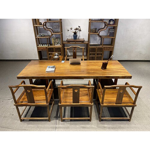 实木大板整块原木茶桌茶台胡桃木办公桌餐桌书桌画案原木