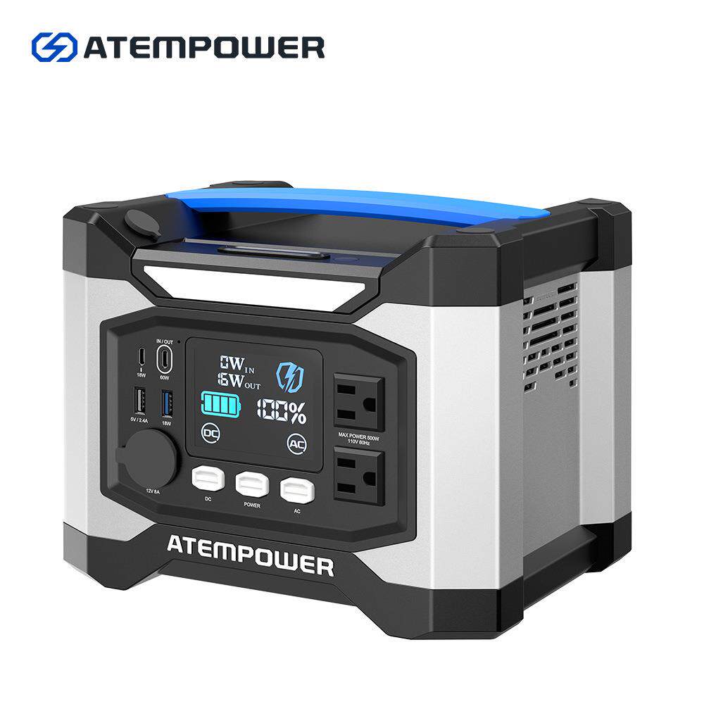 ATEMPOWER518Wh500W自驾户外野营便携备用电源站移动储能电源