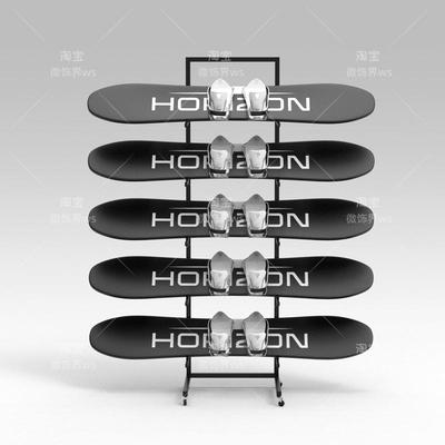 滑雪单板板家庭收纳架子免打孔滑板陆地冲浪板ef雪具展示架雪板架