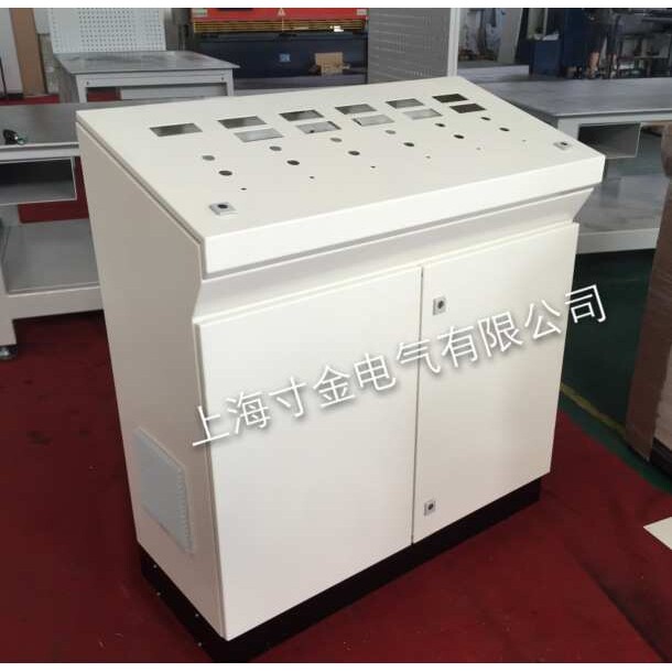 斜面柜，斜面电气柜，带气撑，厂家 ，RAL7035操作台
