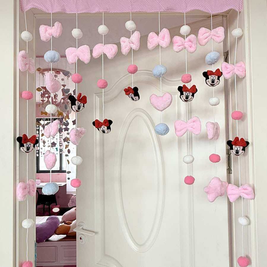 米妮甜梦门上装饰品少女心卧室客厅床头宿舍遮挡隔断帘门帘