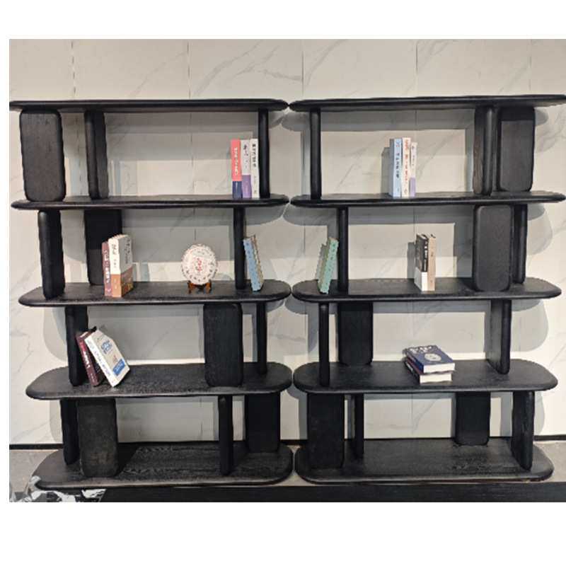 设计师轻奢中古书架金属货架置物架多层客厅储物收纳架展示陈列架