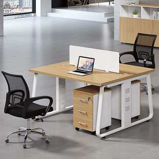 写字楼公司话务员职员办公桌带屏风多人位简约员工组合椅子环保