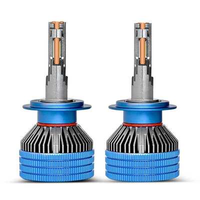 汽车LED大灯 大功率120W大芯片 三铜管超亮白光H4 H7 解码CANBUS