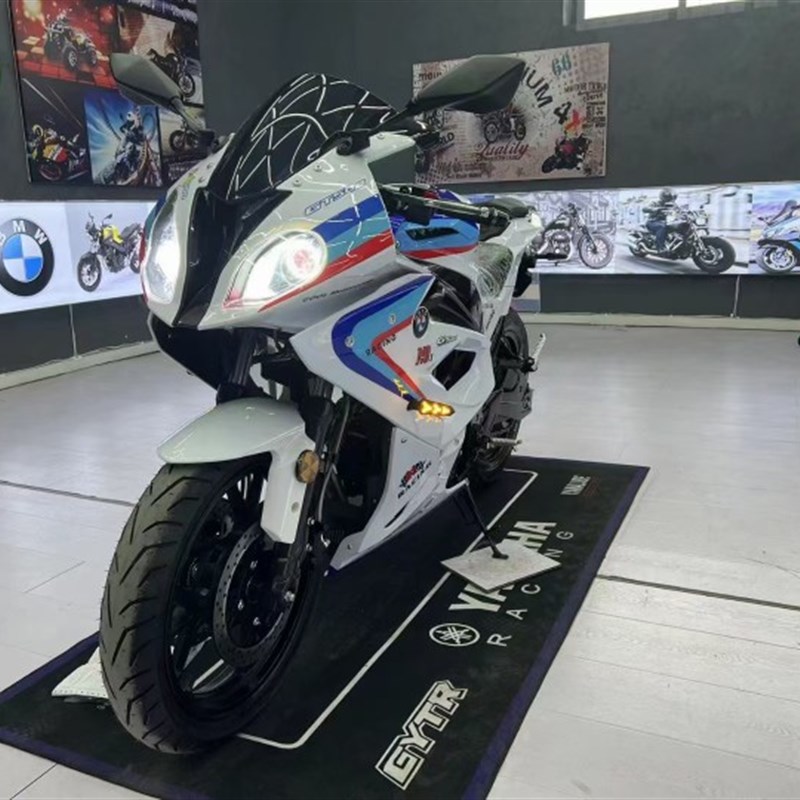 国四R35摩托车跑车400CC双缸水冷地平线重机车公路趴赛整车二手