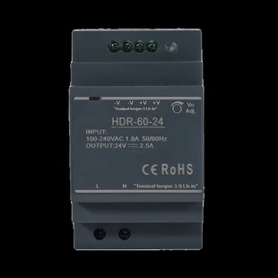 HDR开关电源模块15W30W6W100W导轨式 变压 12V5A24V2.5A轨道卡槽式