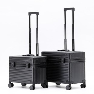 全铝镁合金摄影拉杆箱上翻盖20寸相机箱横版机长箱男登机行李箱女