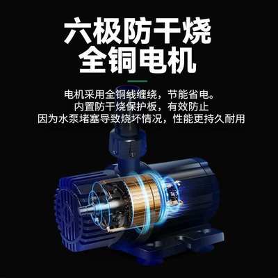 太阳能水泵大功率鱼池水循环系统过滤抽水泵无电自动循环水潜水泵