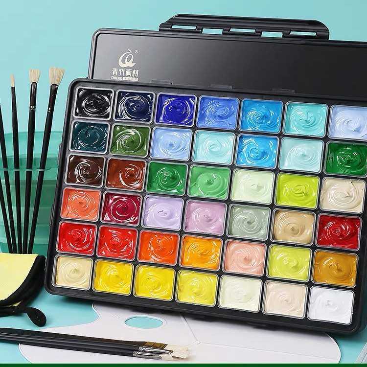 青竹水粉颜料套装果冻颜料学生颜料组合80ml42色联考艺考丙烯颜料,3C数码配件,USB灯,淘宝优惠券,粉丝福利购,淘宝优惠卷
